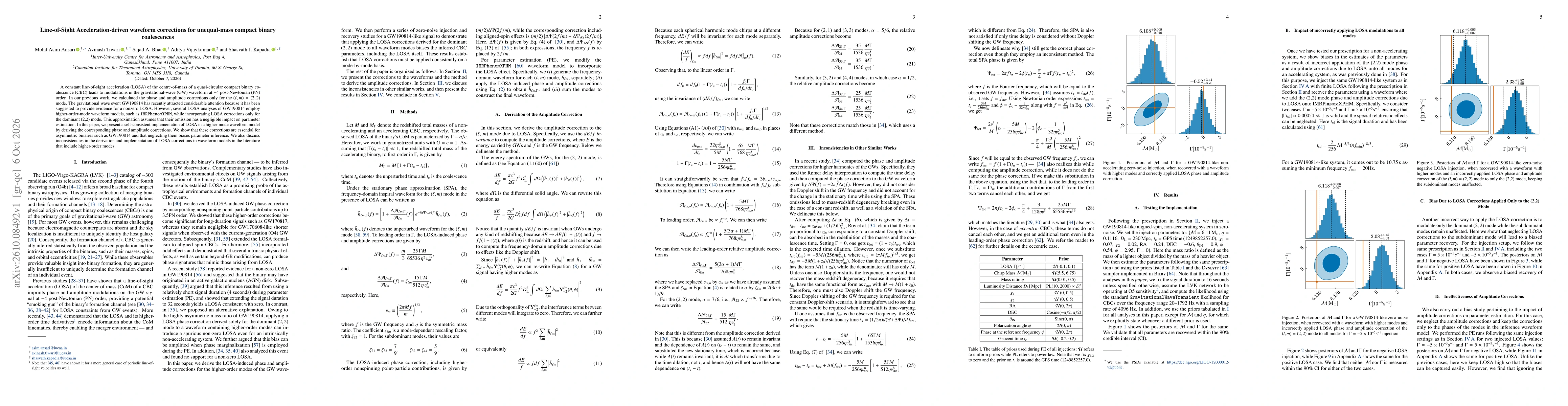 Thumbnail for Line-of-Sight Acceleration-driven waveform corrections for unequal-mass compact binary coalescences