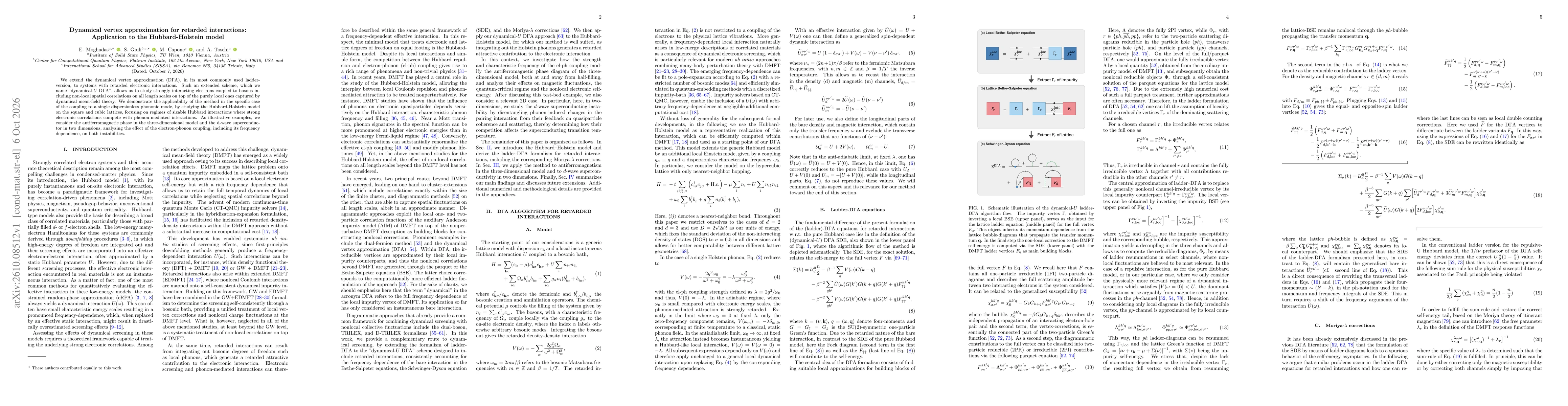 Thumbnail for Dynamical vertex approximation for retarded interactions: Application to the Hubbard-Holstein model