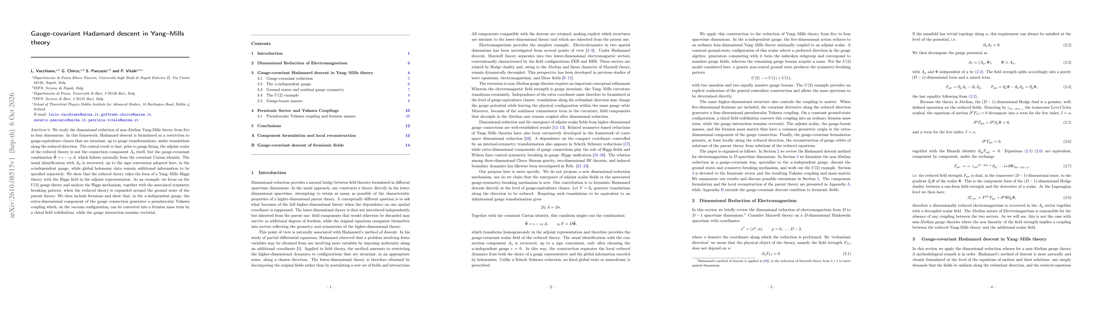 Thumbnail for Gauge-covariant Hadamard descent in Yang-Mills theory