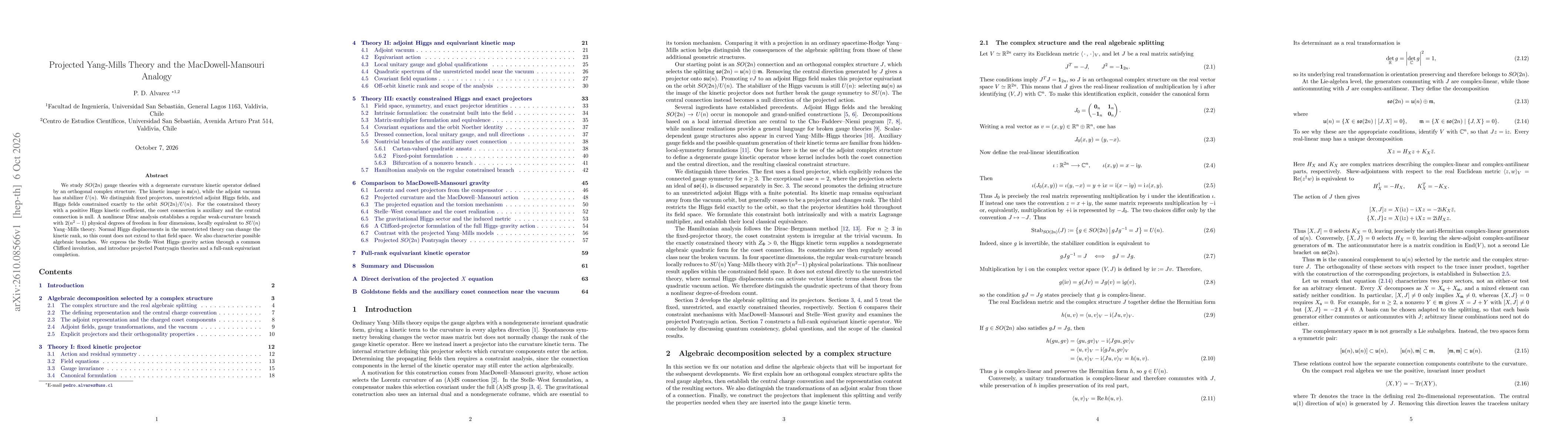 Thumbnail for Projected Yang-Mills Theory and the MacDowell-Mansouri Analogy
