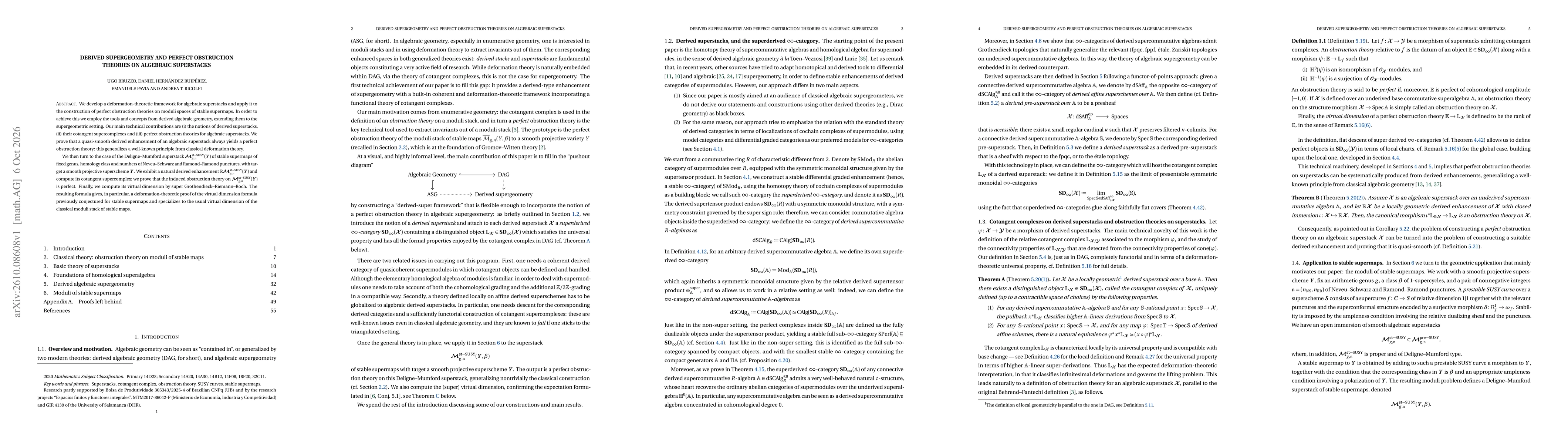 Thumbnail for Derived supergeometry and perfect obstruction theories on algebraic superstacks