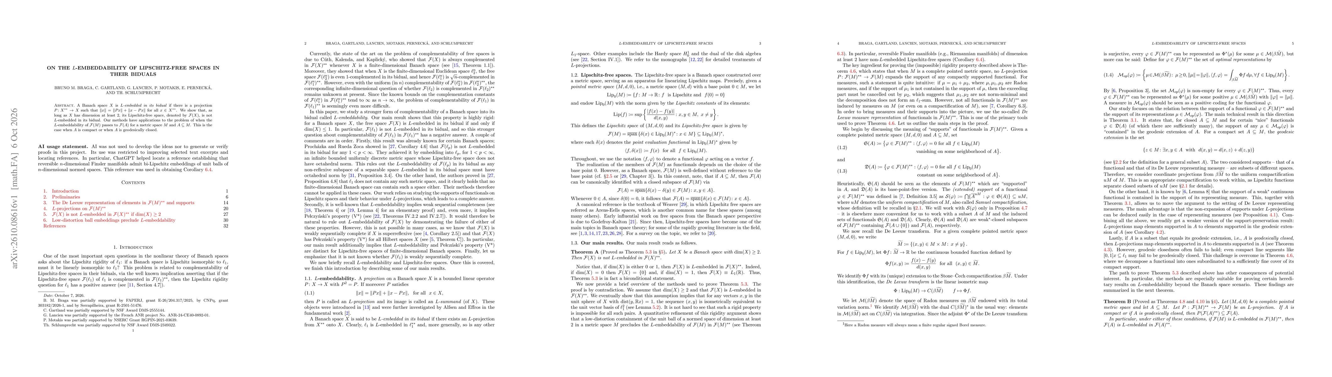 Thumbnail for On the $L$-embeddability of Lipschitz-free spaces in their biduals
