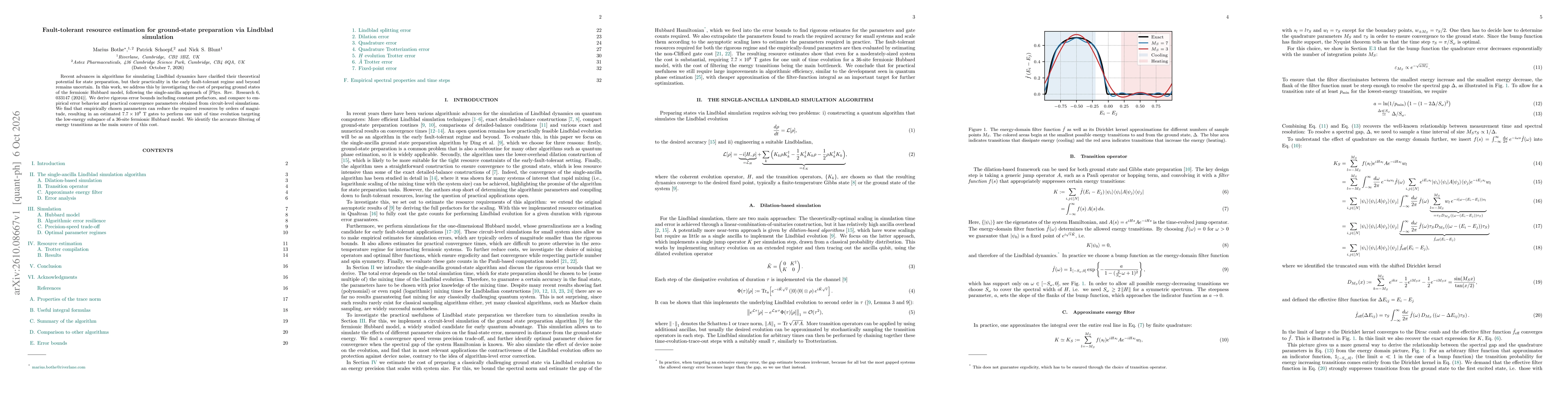 Thumbnail for Fault-tolerant resource estimation for ground-state preparation via Lindblad simulation