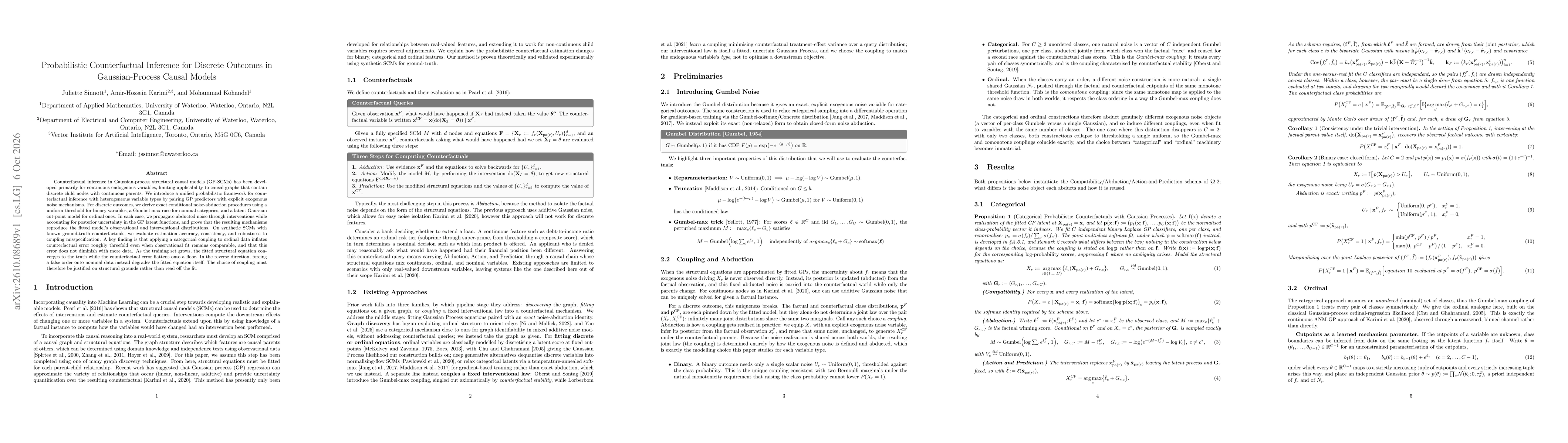 Thumbnail for Probabilistic Counterfactual Inference for Discrete Outcomes in Gaussian-Process Causal Models