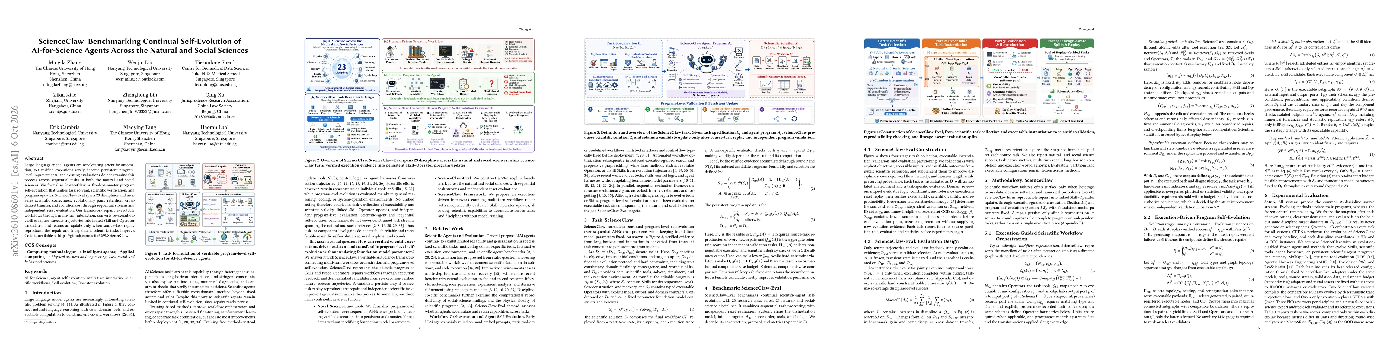 Thumbnail for ScienceClaw: Benchmarking Continual Self-Evolution of AI-for-Science Agents Across the Natural and Social Sciences