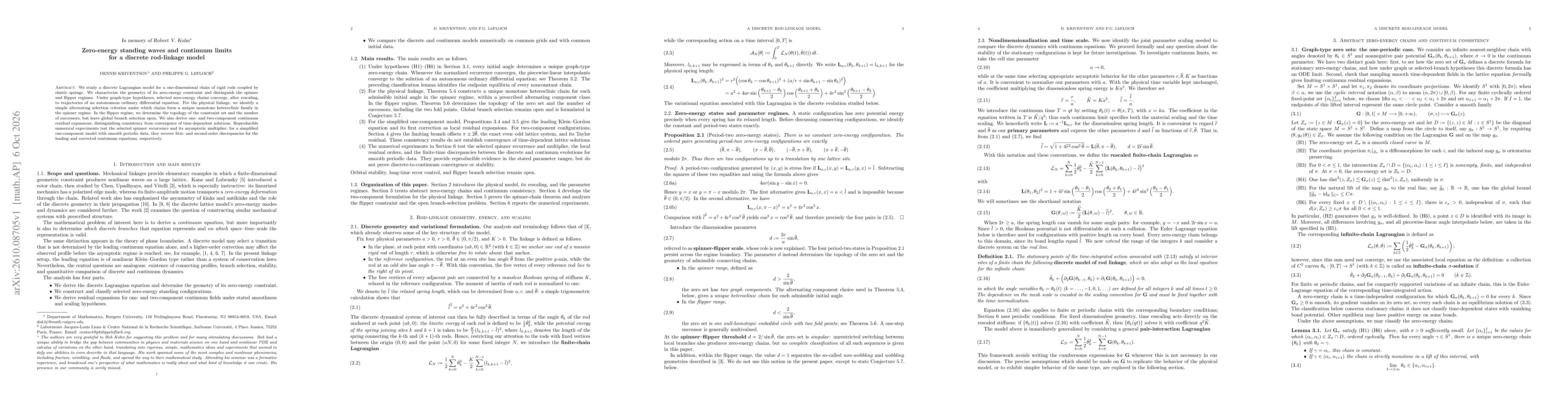 Thumbnail for A nonlinear rod linkage model: zero-energy chains and continuum consistency