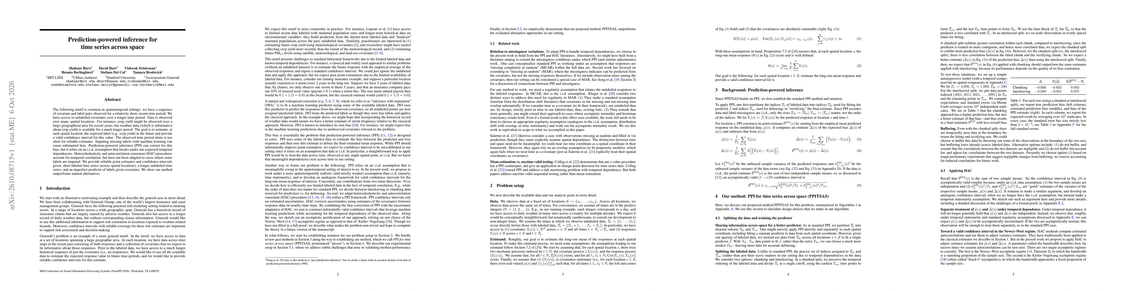 Thumbnail for Prediction-powered inference for time series across space