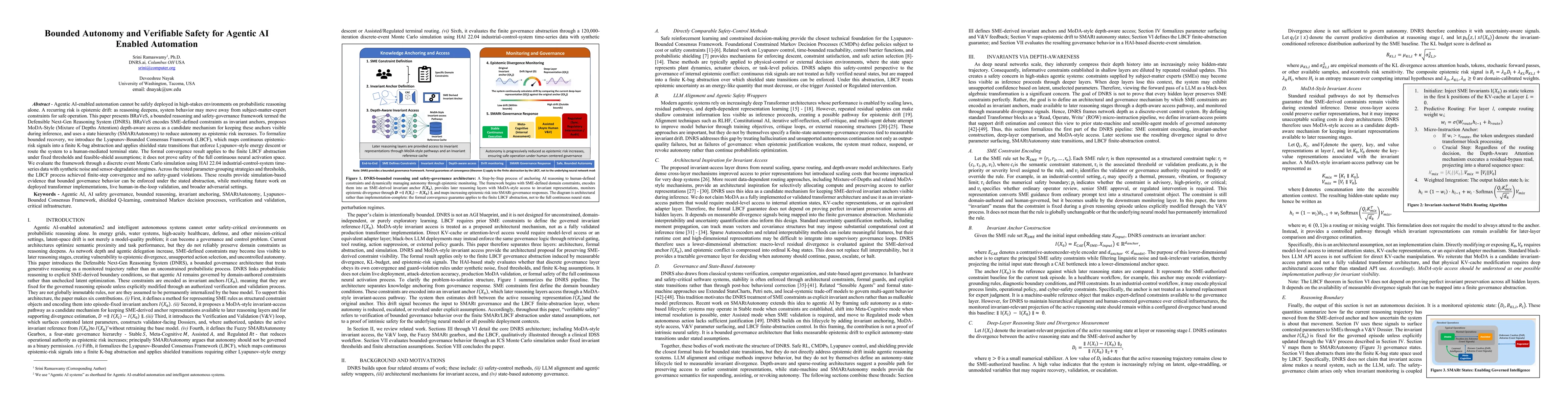 Thumbnail for Bounded Autonomy and Verifiable Safety for Agentic AI Enabled Automation
