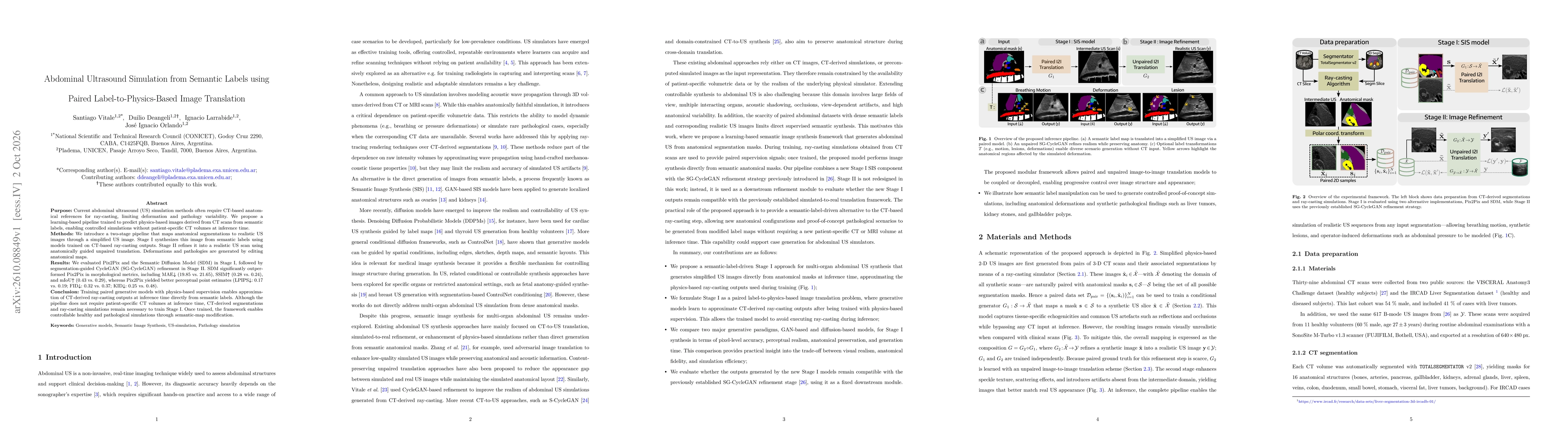 Thumbnail for Abdominal Ultrasound Simulation from Semantic Labels using Paired Label-to-Physics-Based Image Translation