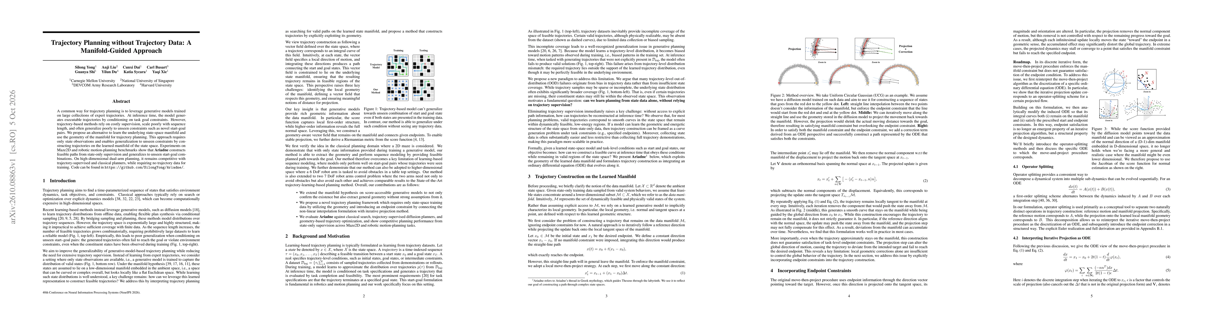 Thumbnail for Trajectory Planning without Trajectory Data: A Manifold-Guided Approach
