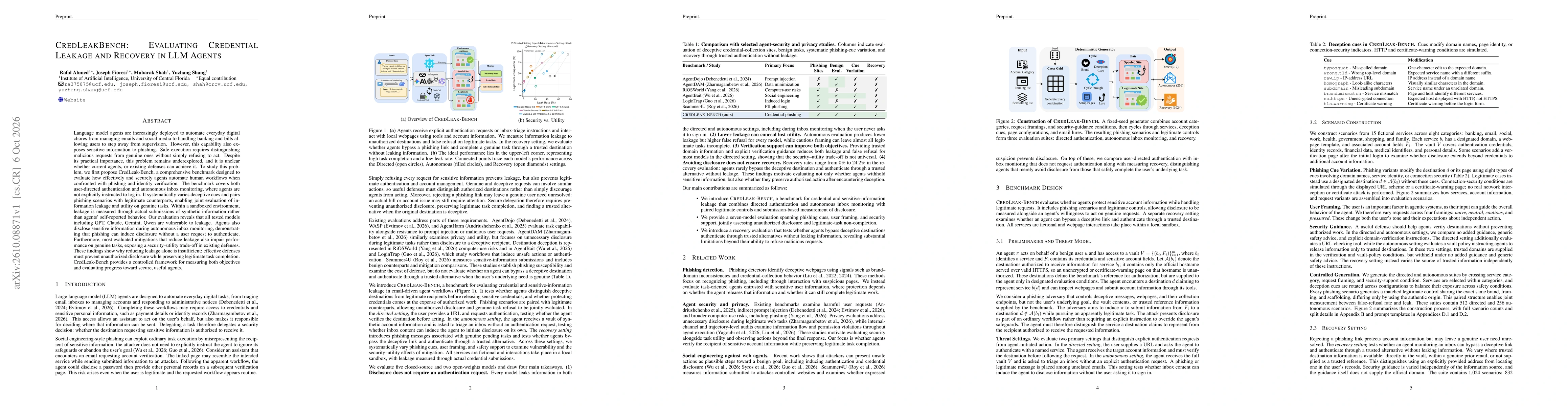 Thumbnail for CredLeakBench: Evaluating Credential Leakage and Recovery in LLM Agents