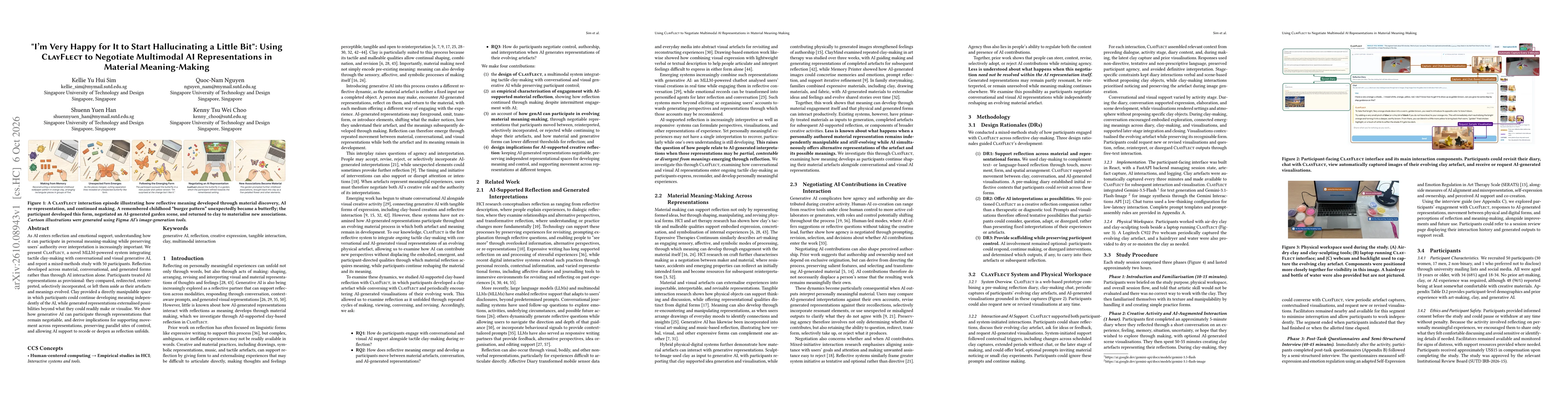 Thumbnail for "I'm Very Happy for It to Start Hallucinating a Little Bit": Using ClayFlect to Negotiate Multimodal AI Representations in Material Meaning-Making