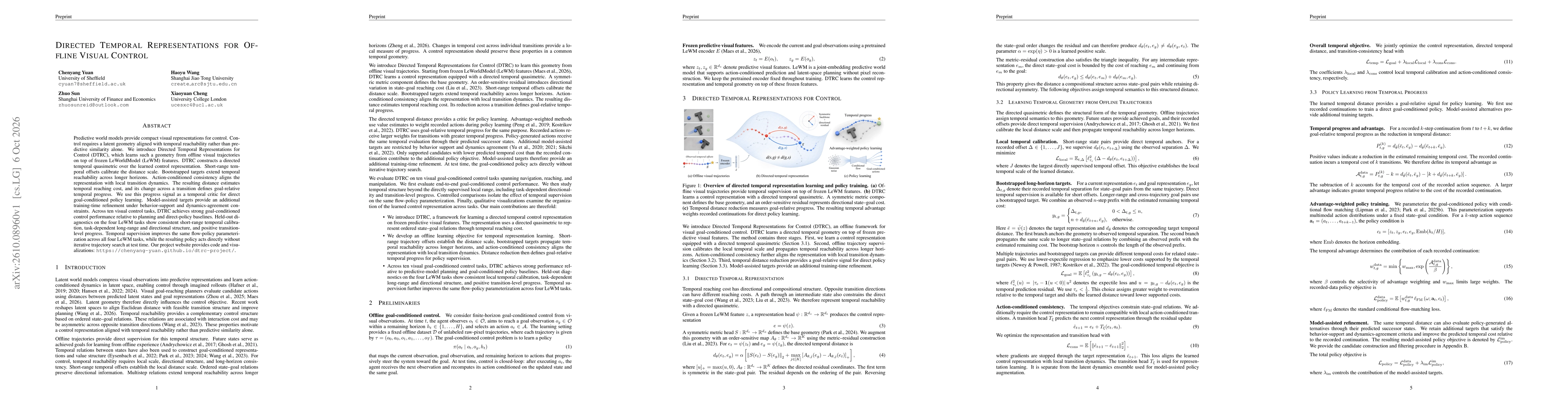 Thumbnail for Directed Temporal Representations for Offline Visual Control