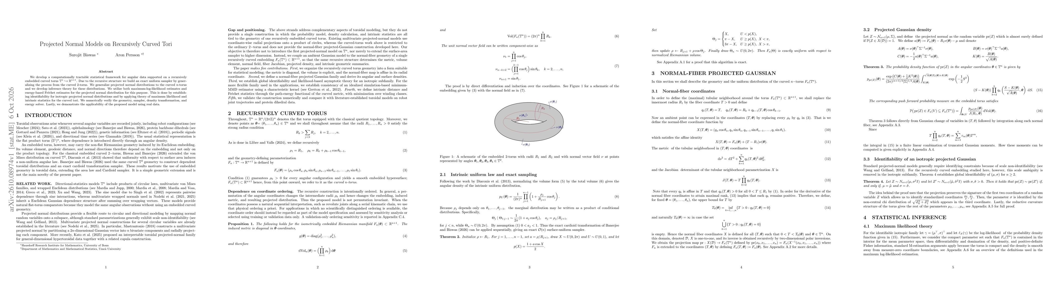 Thumbnail for Projected Normal Models on Recursively Curved Tori