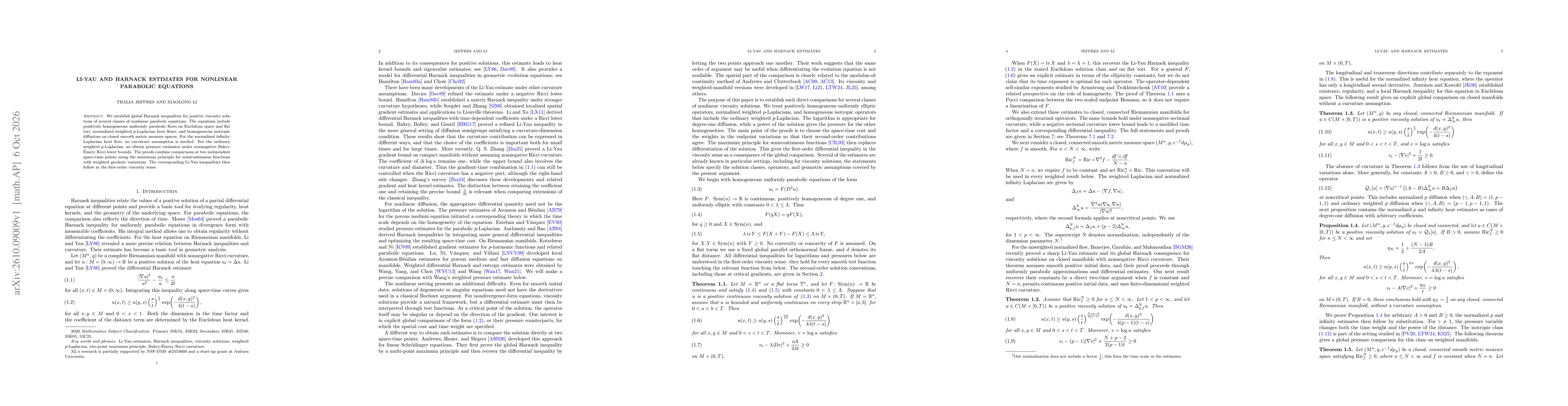 Thumbnail for Li-Yau and Harnack estimates for nonlinear parabolic equations