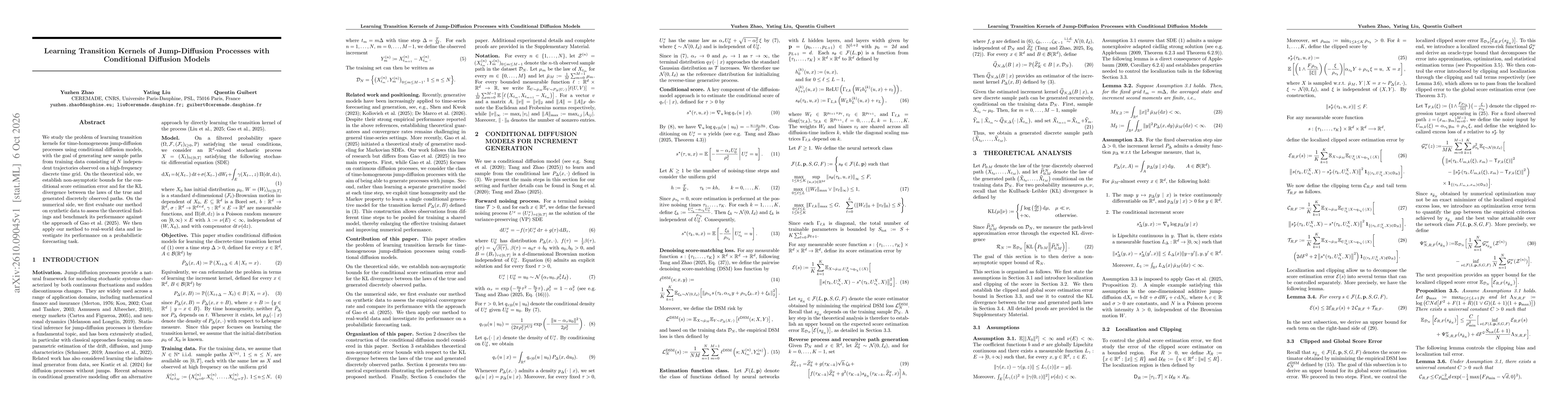 Thumbnail for Learning Transition Kernels of Jump-Diffusion Processes with Conditional Diffusion Models