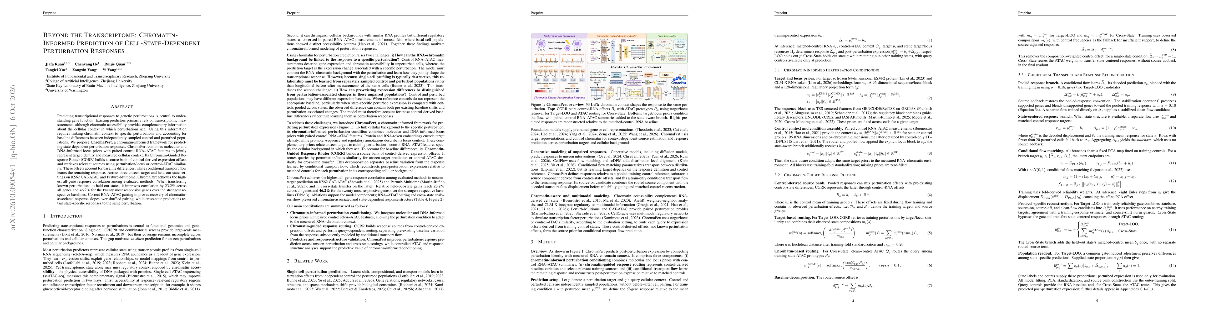 Thumbnail for Beyond the Transcriptome: Chromatin-Informed Prediction of Cell-State-Dependent Perturbation Responses