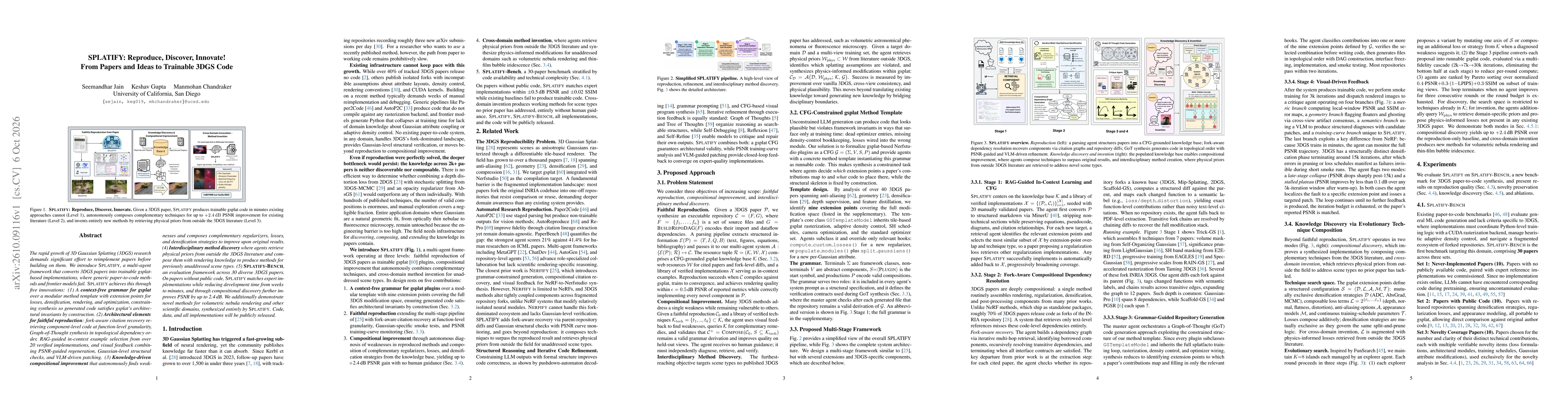Thumbnail for SPLATIFY: Reproduce, Discover, Innovate! From Papers and Ideas to Trainable 3DGS Code