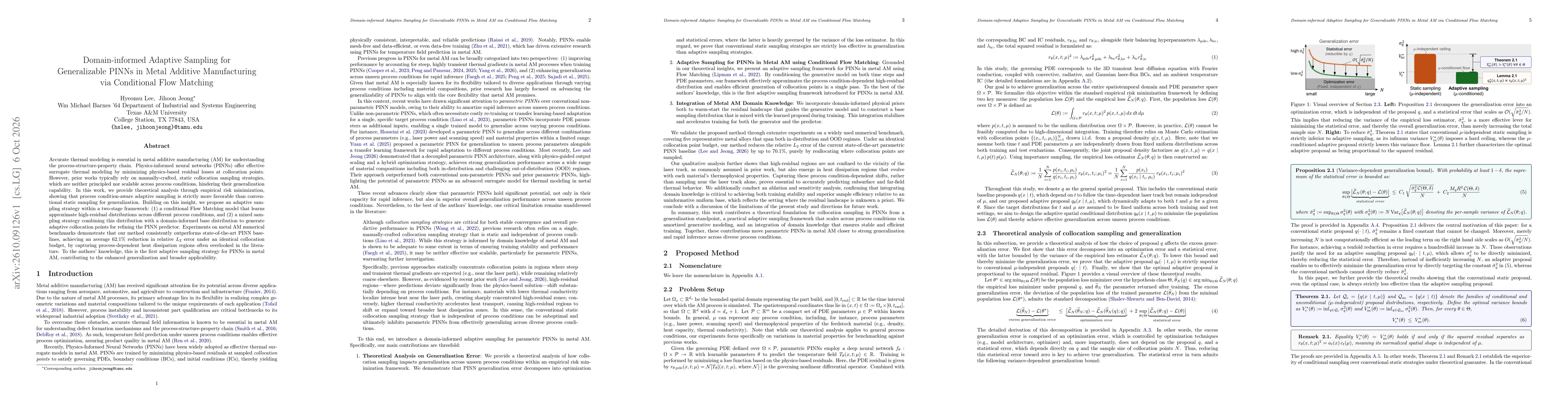 Thumbnail for Domain-informed Adaptive Sampling for Generalizable PINNs in Metal Additive Manufacturing via Conditional Flow Matching