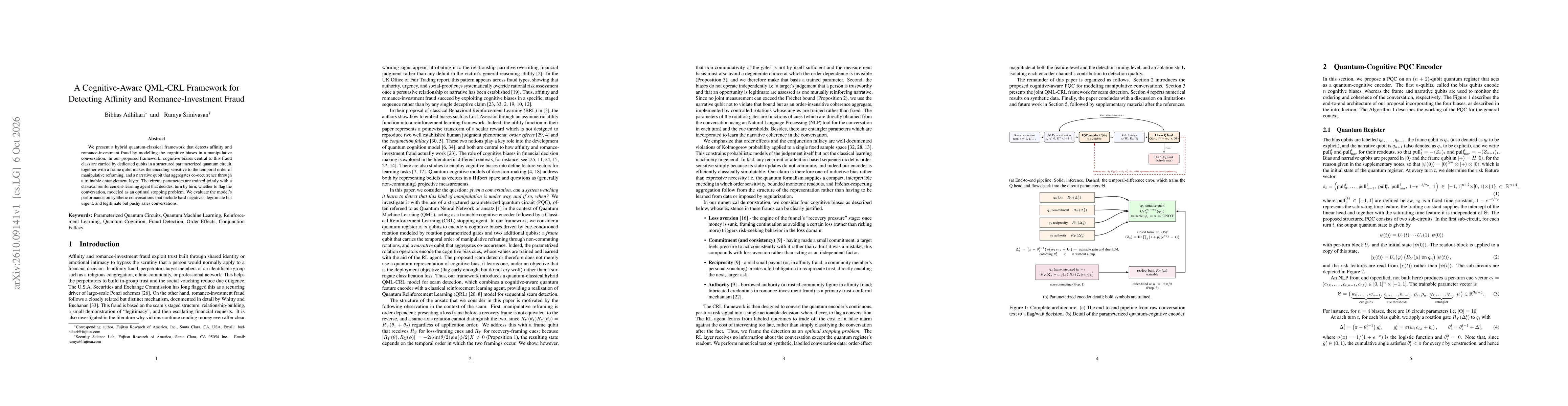 Thumbnail for A Cognitive-Aware QML-CRL Framework for Detecting Affinity and Romance-Investment Fraud