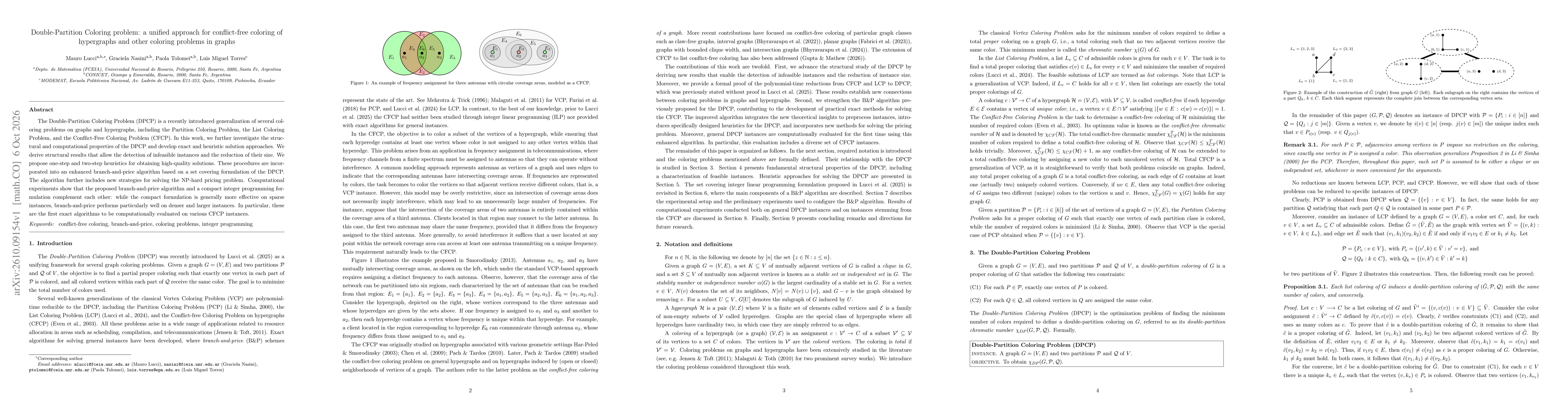 Thumbnail for Double-Partition Coloring problem: a unified approach for conflict-free coloring of hypergraphs and other coloring problems in graphs
