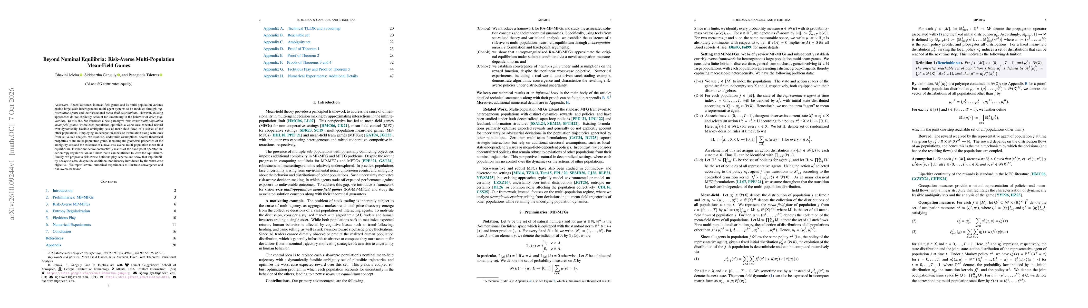 Thumbnail for Beyond Nominal Equilibria: Risk-Averse Multi-Population Mean-Field Games