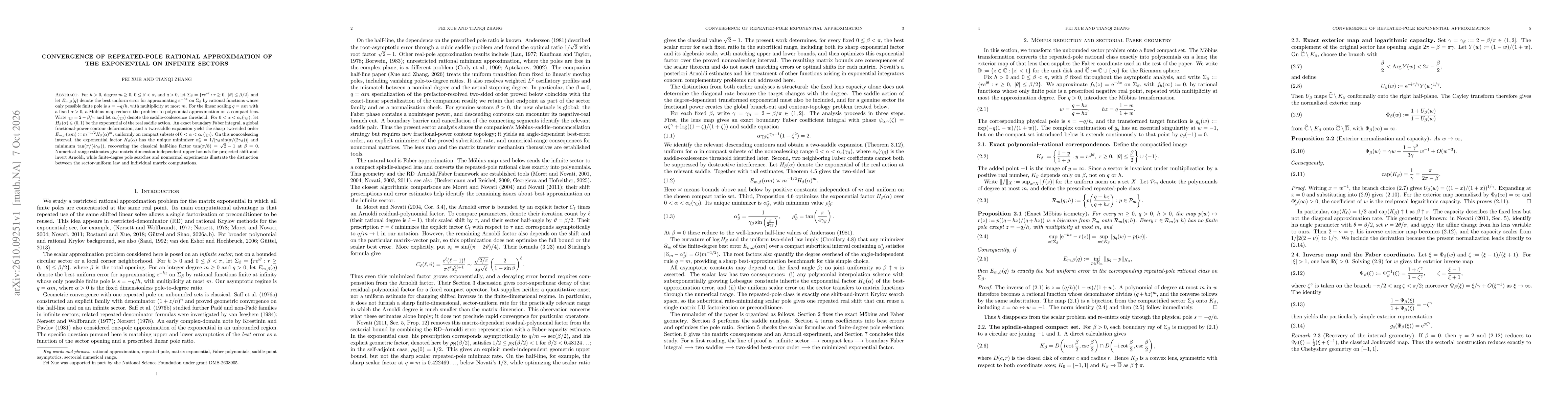 Thumbnail for Convergence of repeated-pole rational approximation of the exponential on infinite sectors