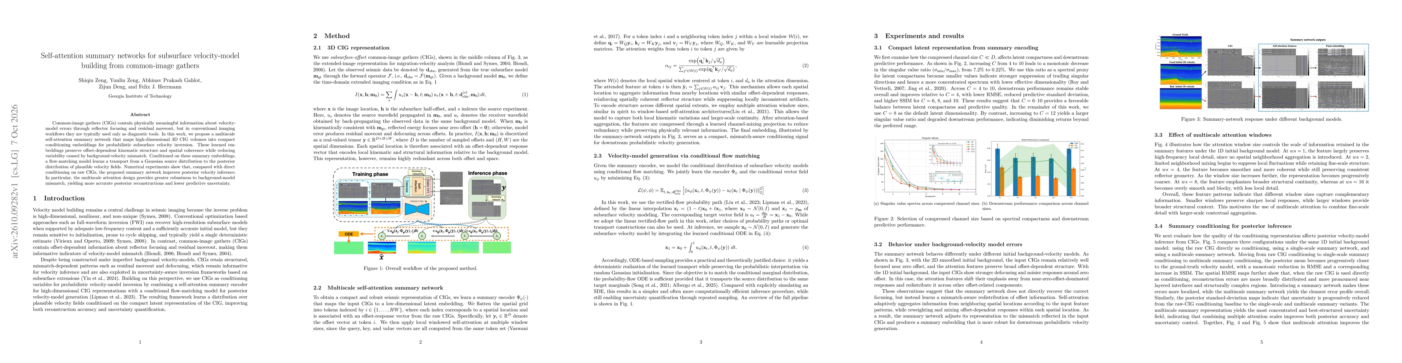 Thumbnail for Self-attention summary networks for subsurface velocity-model building from common-image gathers