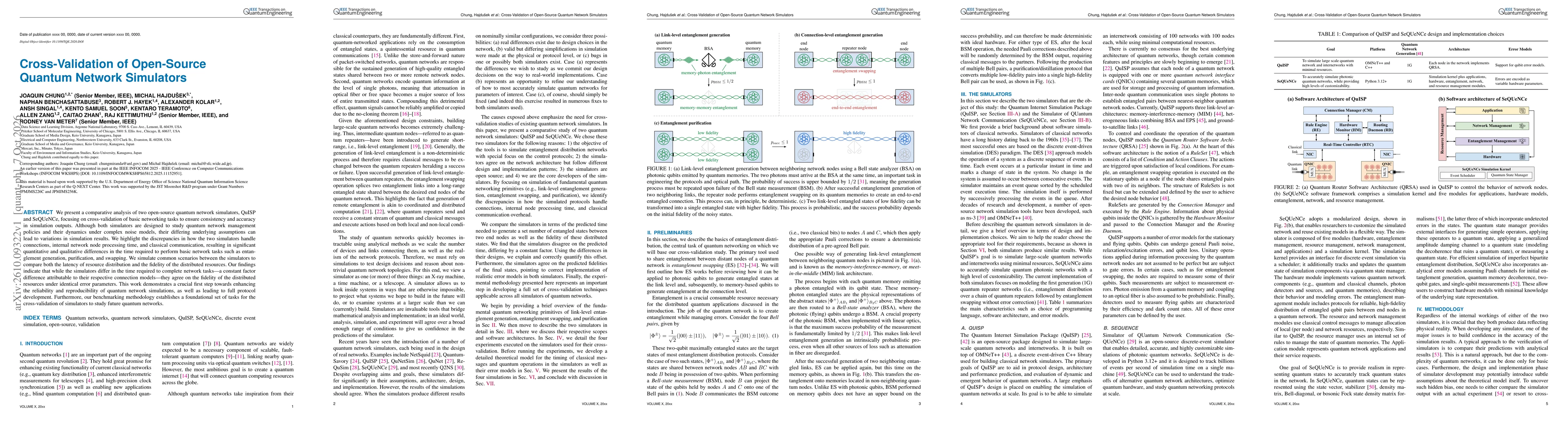 Thumbnail for Cross-Validation of Open-Source Quantum Network Simulators