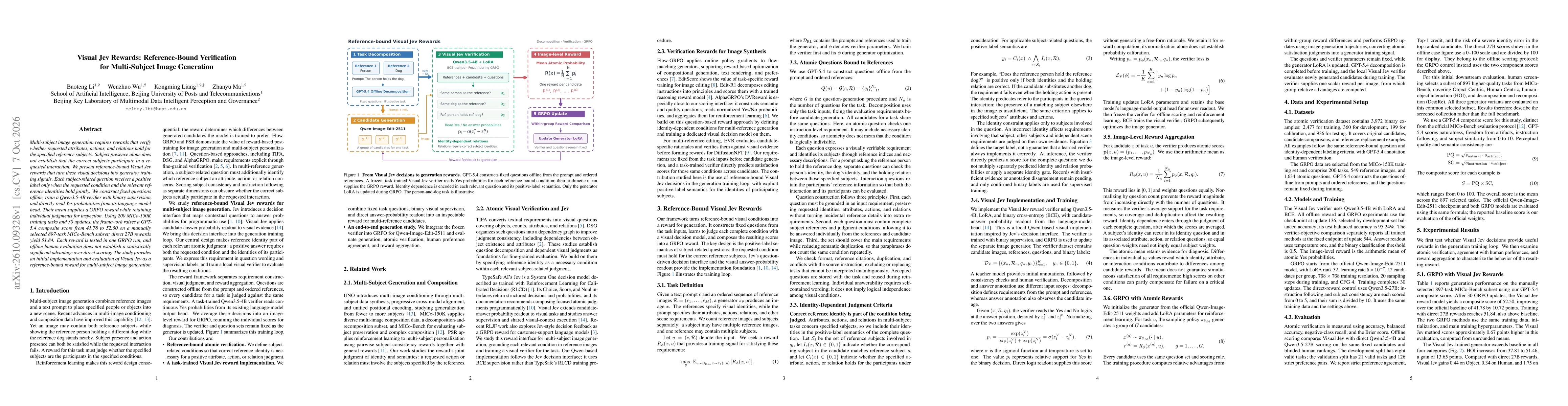 Thumbnail for Visual Jev Rewards: Reference-Bound Verification for Multi-Subject Image Generation