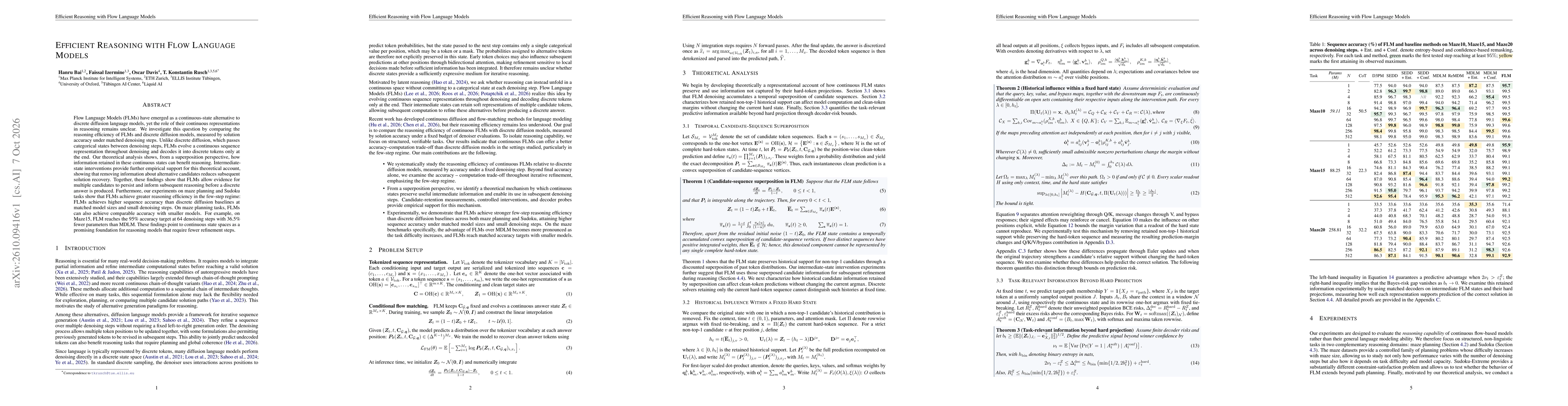 Thumbnail for Efficient Reasoning with Flow Language Models