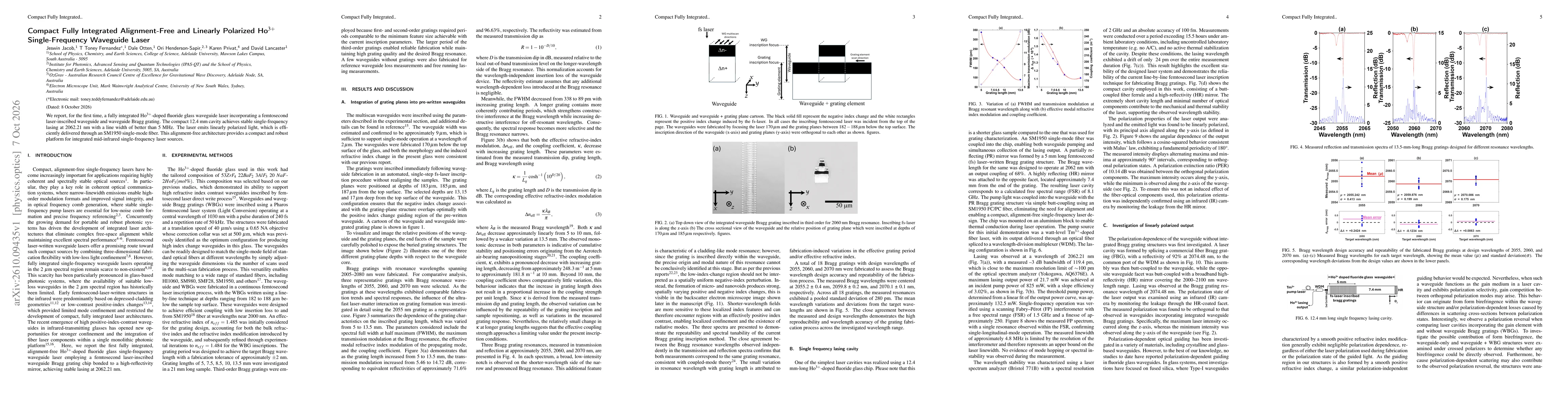 Thumbnail for Compact Fully Integrated Alignment-Free and Linearly Polarized Ho$^{3+}$ Single-Frequency Waveguide Laser
