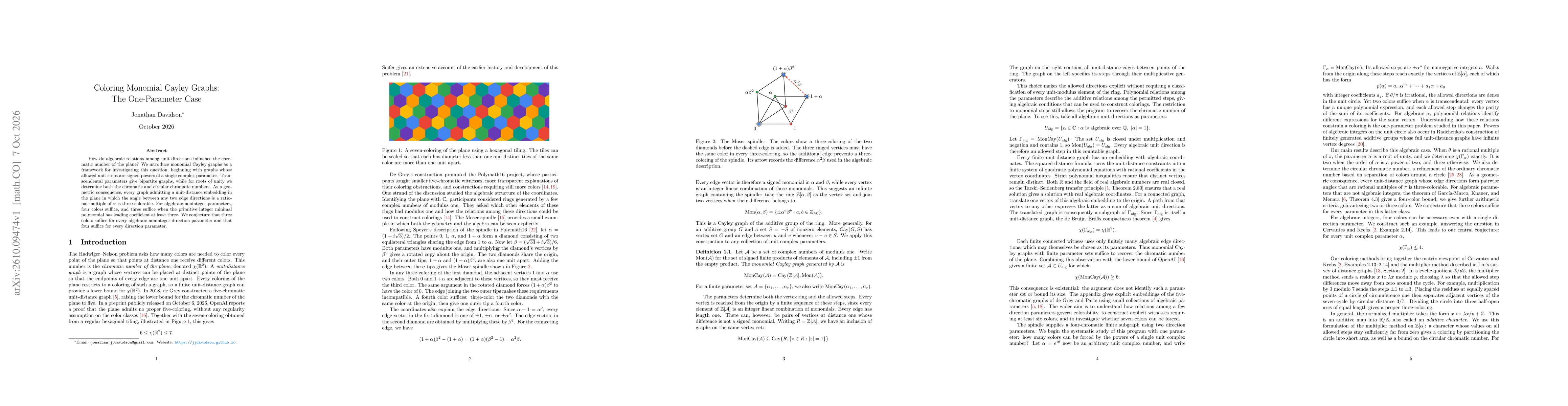 Thumbnail for Coloring Monomial Cayley Graphs: The One-Parameter Case