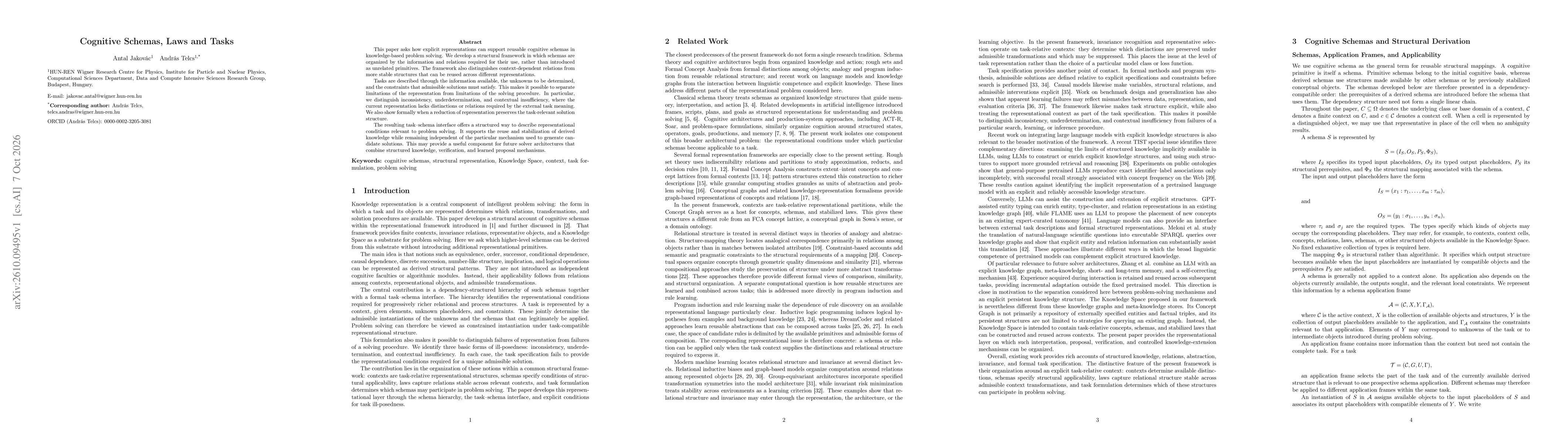 Thumbnail for Cognitive Schemas, Laws and Tasks