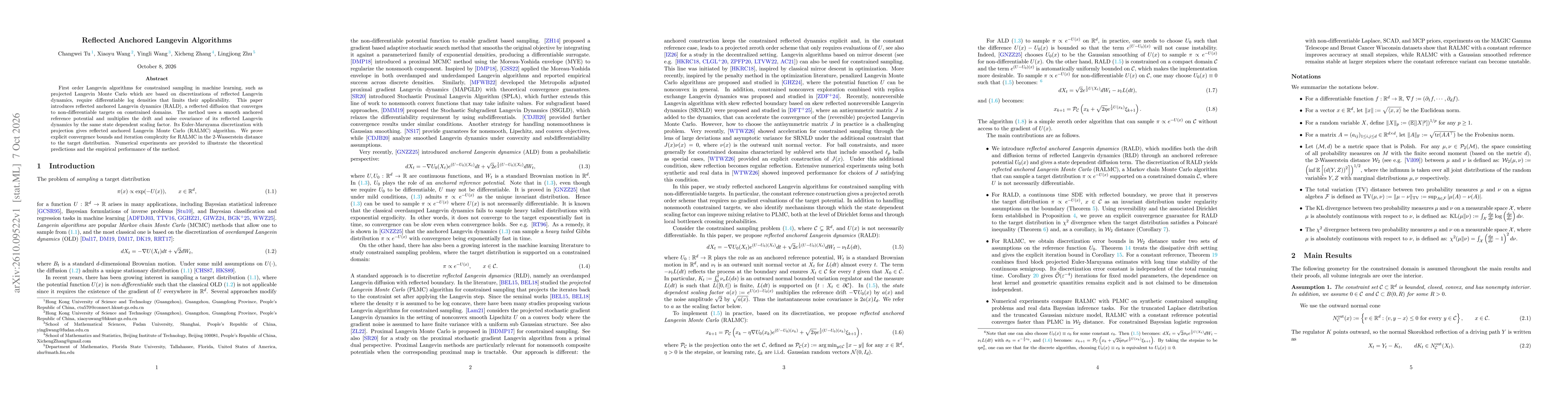 Thumbnail for Reflected Anchored Langevin Algorithms