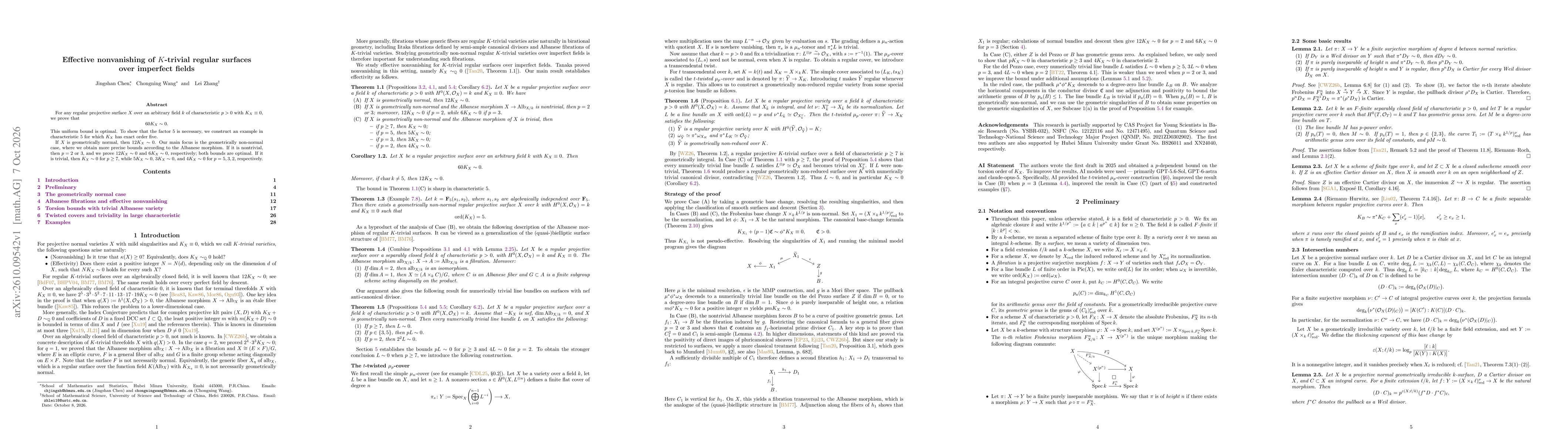 Thumbnail for Effective nonvanishing of $K$-trivial regular surfaces over imperfect fields