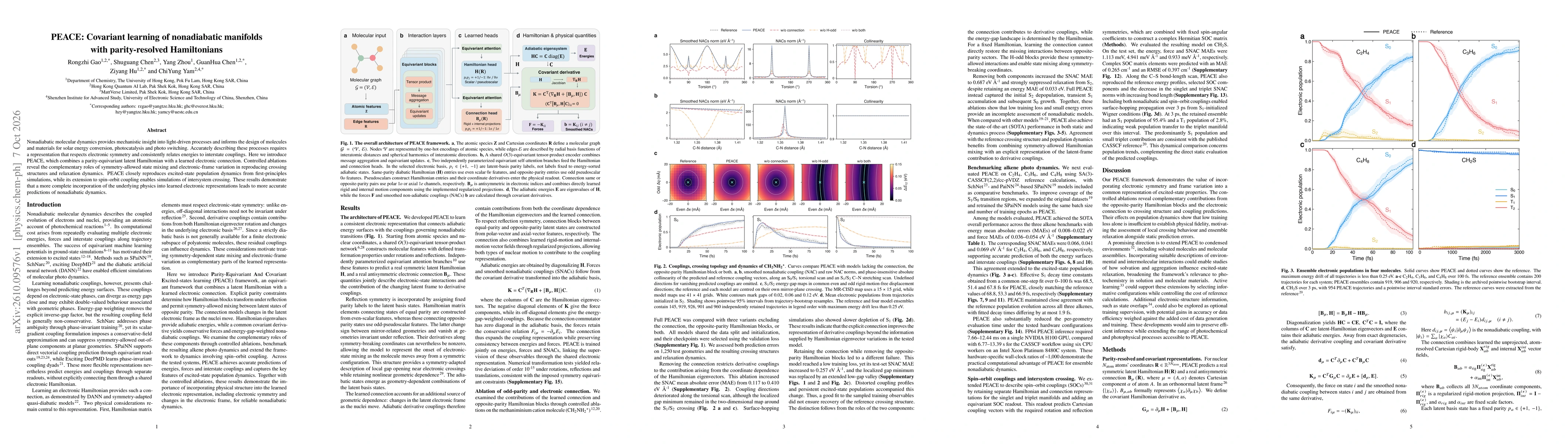 Thumbnail for PEACE: Covariant learning of nonadiabatic manifolds with parity-resolved Hamiltonians