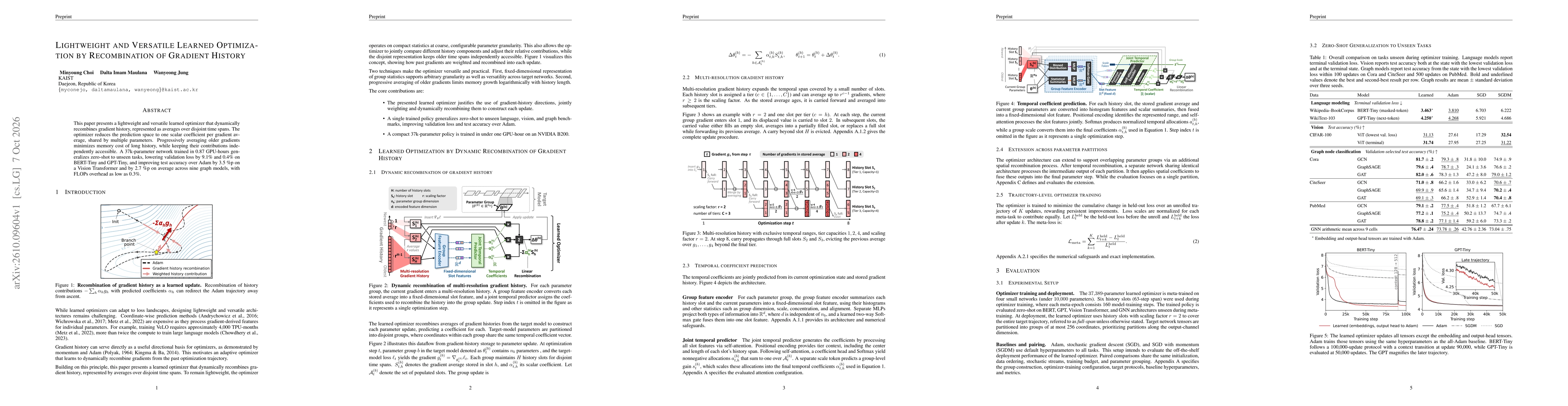 Thumbnail for Lightweight and Versatile Learned Optimization by Recombination of Gradient History