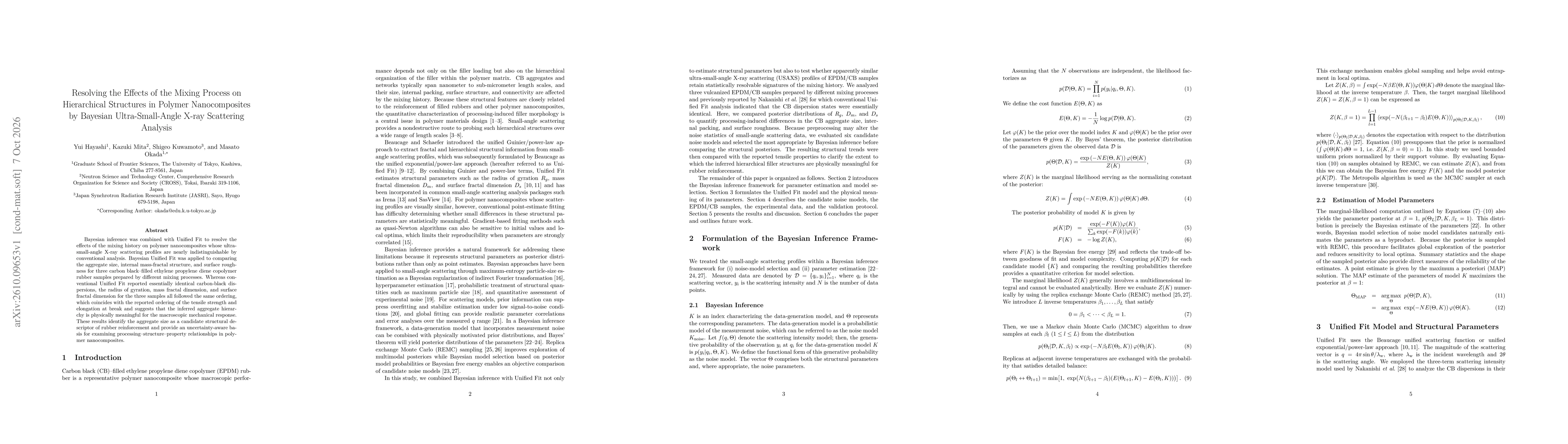 Thumbnail for Resolving the Effects of the Mixing Process on Hierarchical Structures in Polymer Nanocomposites by Bayesian Ultra-Small-Angle X-ray Scattering Analysis