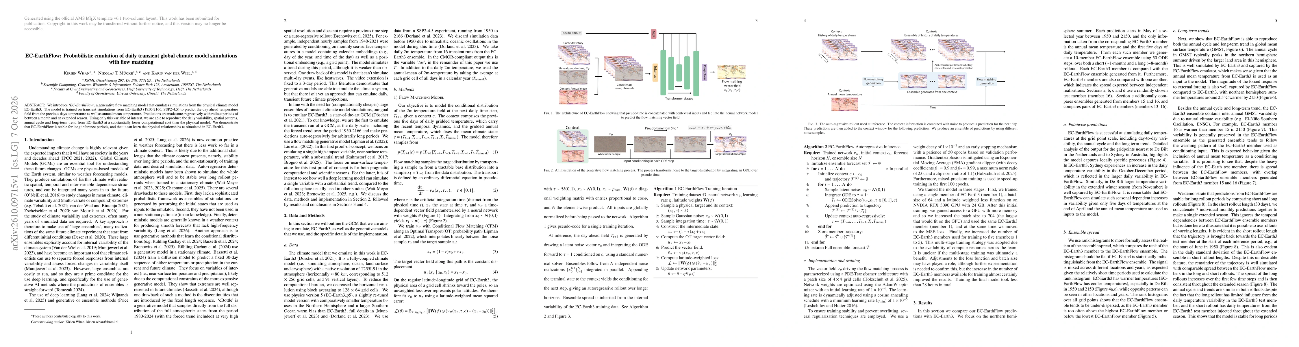 Thumbnail for EC-EarthFlow: Probabilistic emulation of daily transient global climate model simulations with flow matching