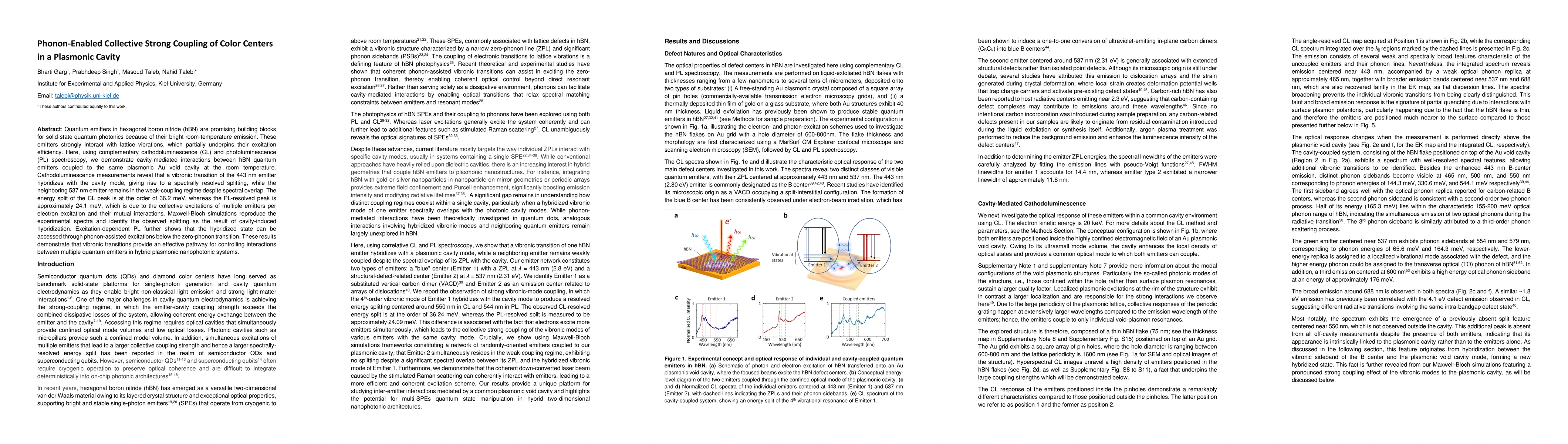 Thumbnail for Phonon-Enabled Collective Strong Coupling of Color Centers in a Plasmonic Cavity