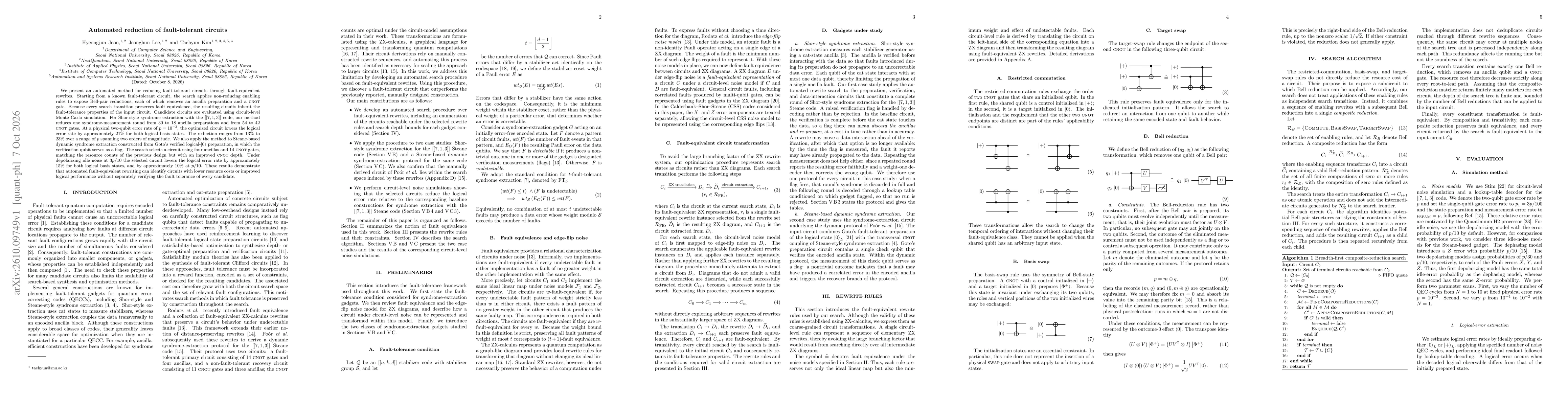 Thumbnail for Automated reduction of fault-tolerant circuits