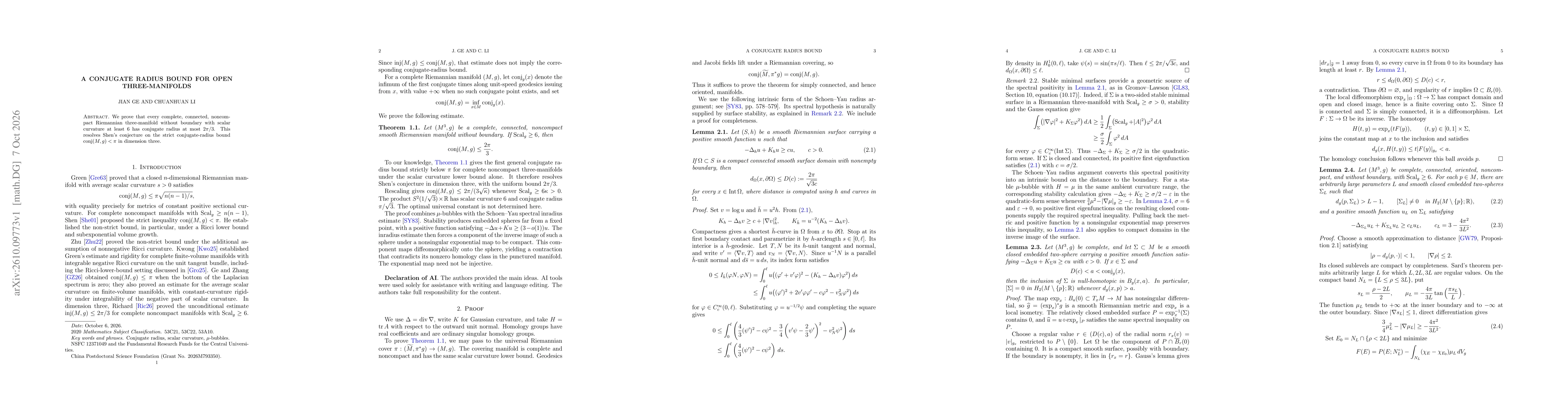 Thumbnail for A conjugate radius bound for open three-manifolds