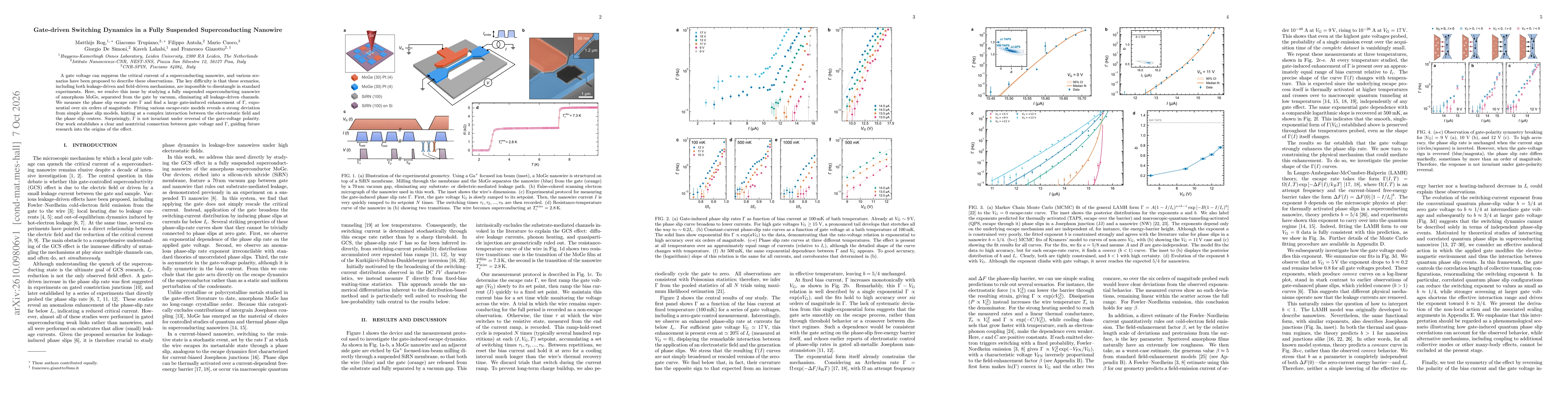 Thumbnail for Gate-driven Switching Dynamics in a Fully Suspended Superconducting Nanowire