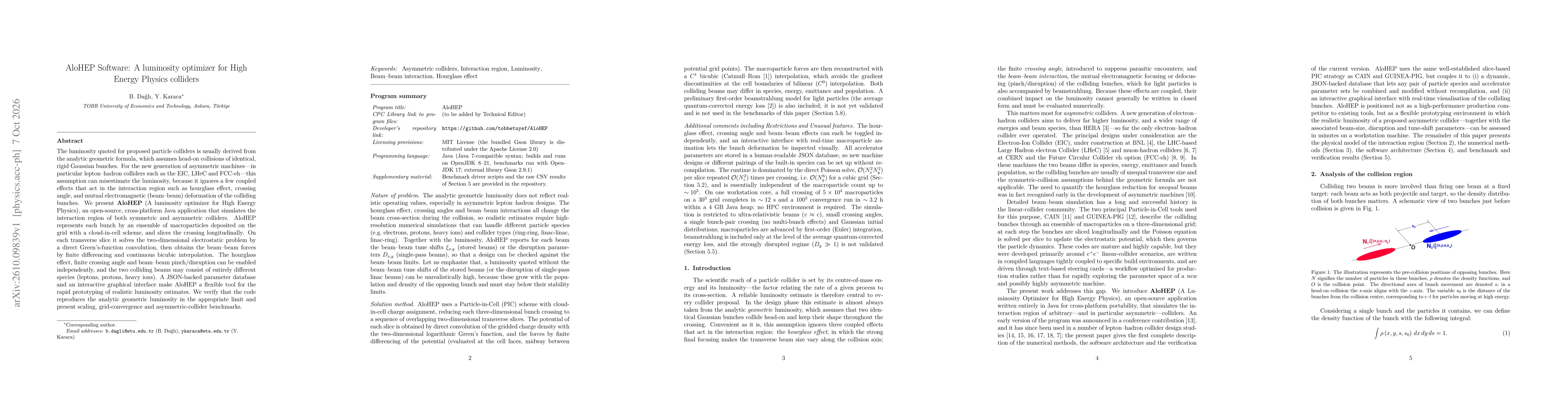 Thumbnail for AloHEP Software: A luminosity optimizer for High Energy Physics colliders