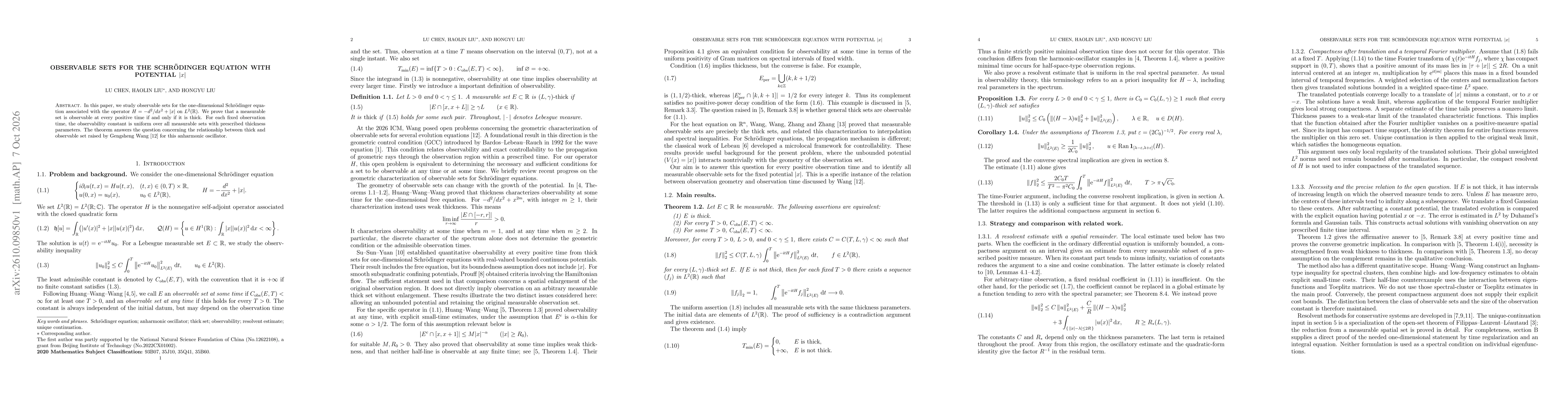 Thumbnail for Observable sets for the Schrödinger equation with potential $\lvert x\rvert$