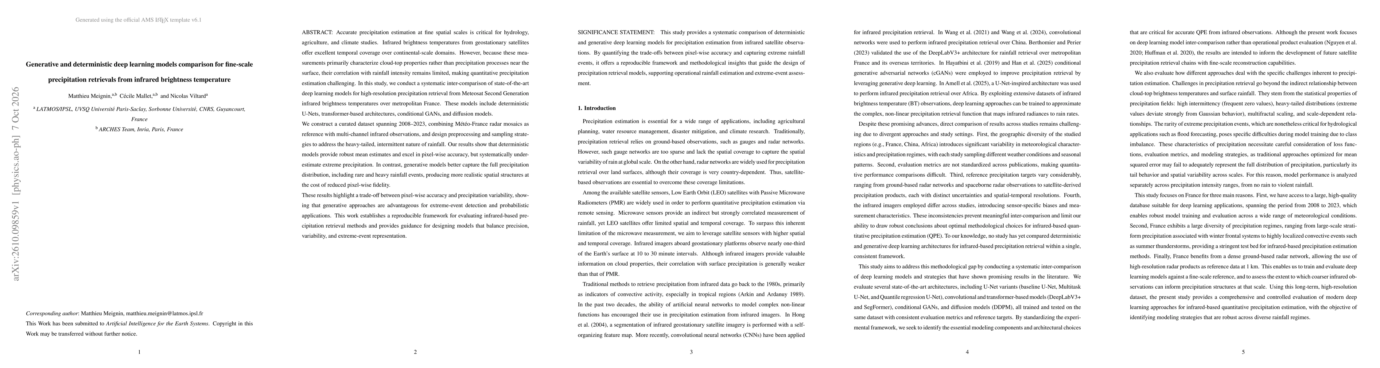 Thumbnail for Generative and deterministic deep learning models comparison for fine-scale precipitation retrievals from infrared brightness temperature