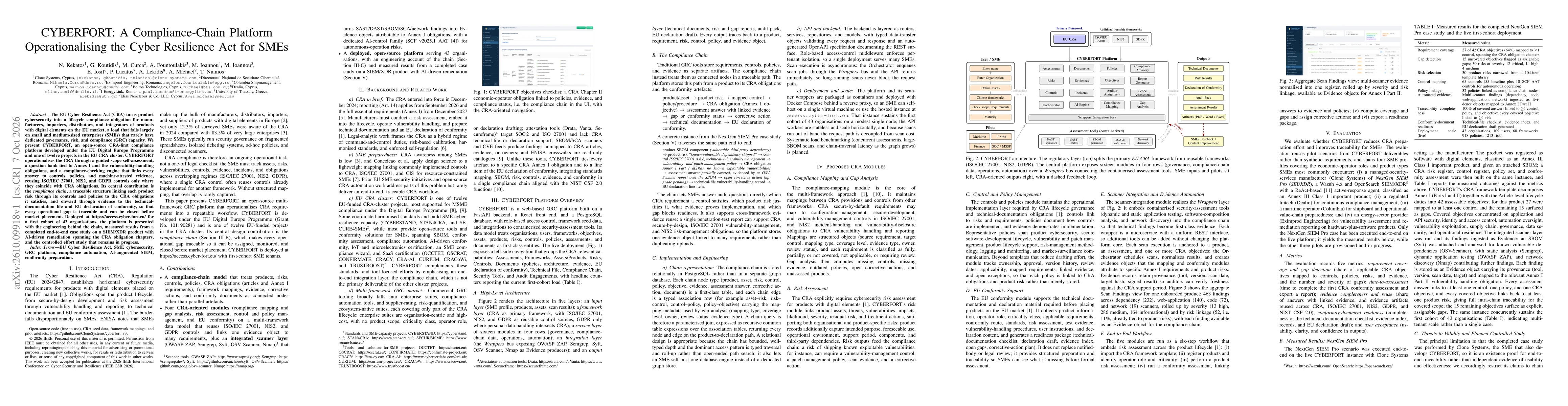 Thumbnail for CYBERFORT: A Compliance-Chain Platform Operationalising the Cyber Resilience Act for SMEs