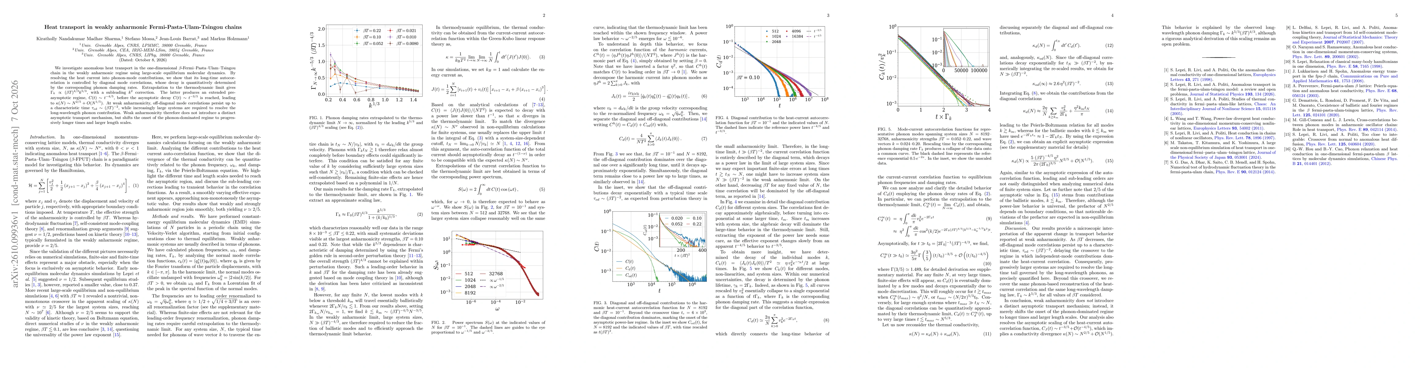 Thumbnail for Heat transport in weakly anharmonic Fermi-Pasta-Ulam-Tsingou chains
