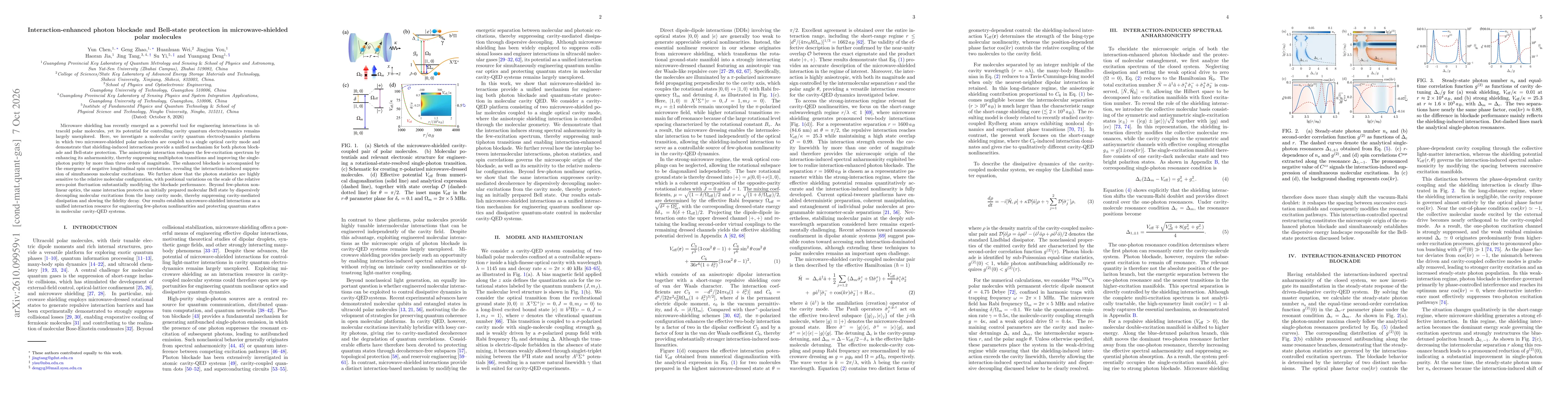 Thumbnail for Interaction-enhanced photon blockade and Bell-state protection in microwave-shielded polar molecules